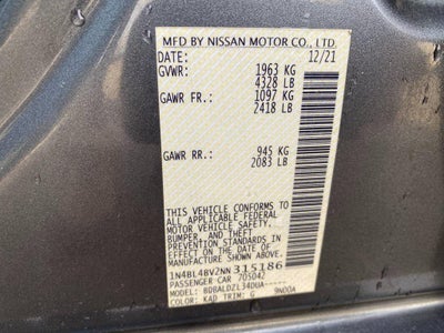 2022 Nissan Altima S FWD