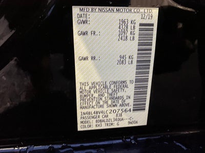 2020 Nissan Altima S FWD