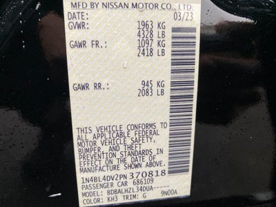 2023 Nissan Altima SV FWD