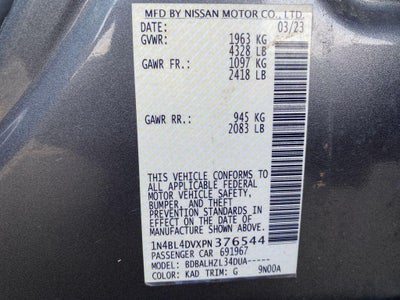 2023 Nissan Altima SV FWD