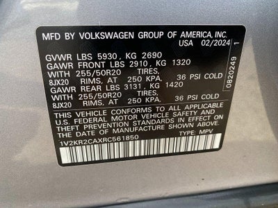 2024 Volkswagen Atlas 2.0T SE w/Technology