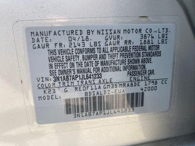 2018 Nissan Sentra SV