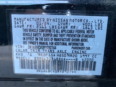 2024 Nissan Sentra SV Xtronic CVT