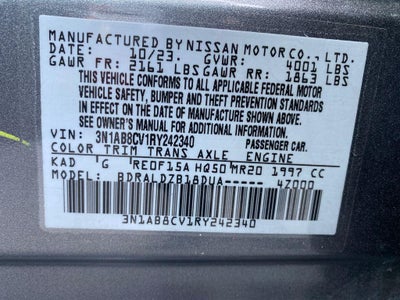 2024 Nissan Sentra SV Xtronic CVT