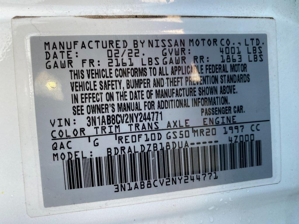 2022 Nissan Sentra SV Xtronic CVT