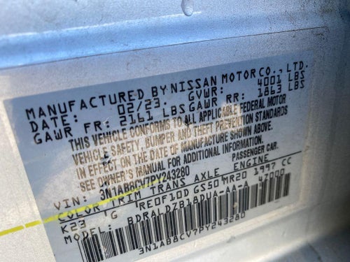 2023 Nissan Sentra SV Xtronic CVT