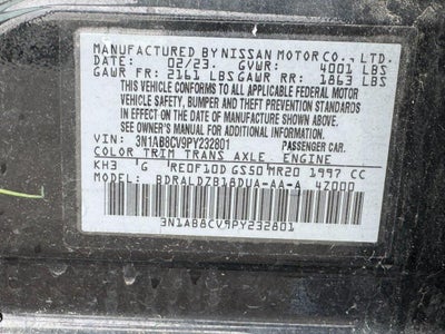 2023 Nissan Sentra SV Xtronic CVT