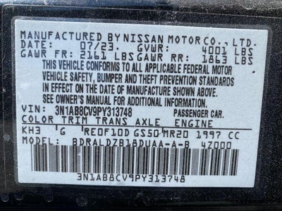 2023 Nissan Sentra SV Xtronic CVT