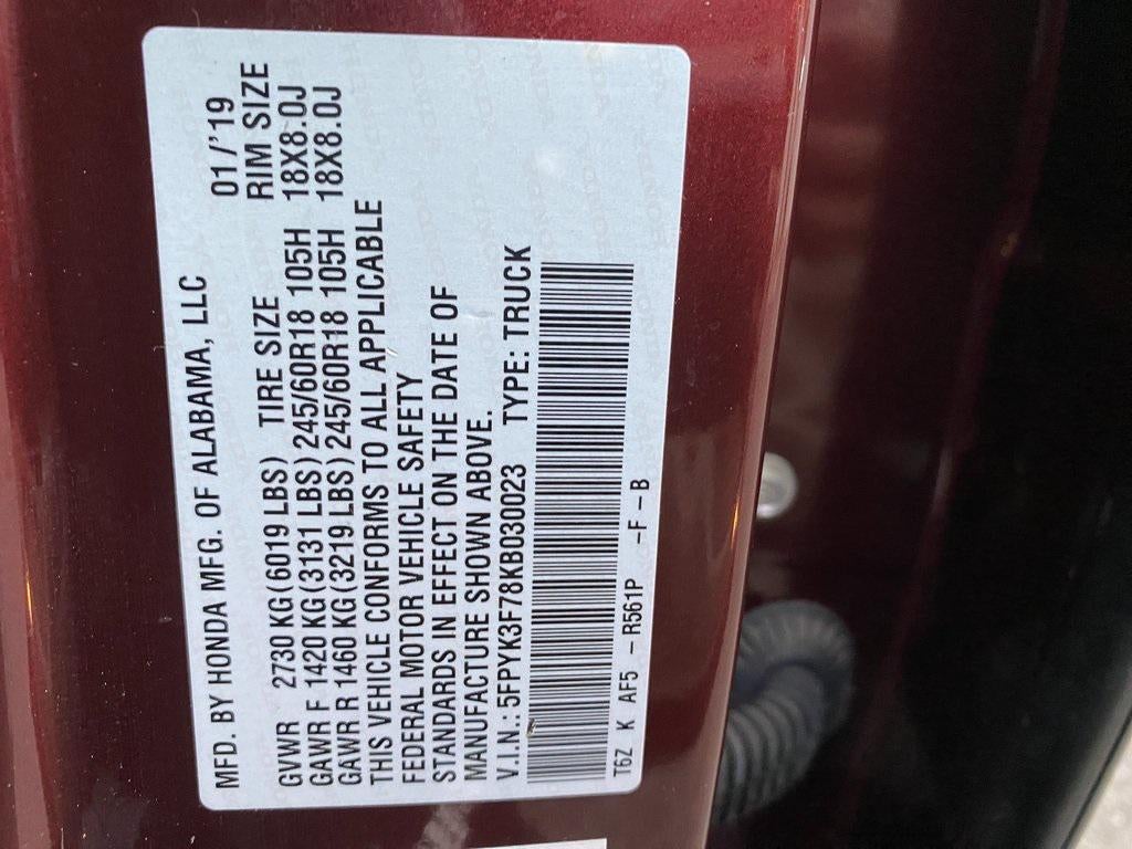 2019 Honda Ridgeline RTL-E