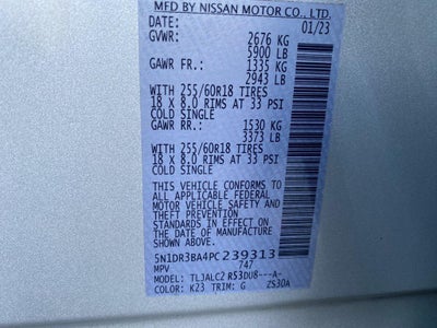 2023 Nissan Pathfinder SV FWD