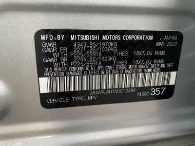 2022 Mitsubishi Outlander Sport 2.0 ES AWC