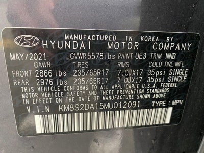 2021 Hyundai Santa Fe Hybrid Blue