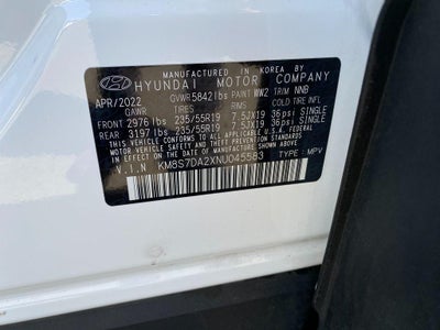 2022 Hyundai Santa Fe Plug-In Hybrid Limited