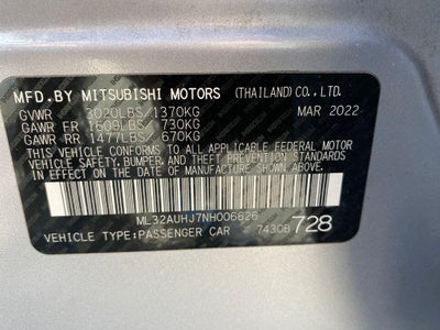 2022 Mitsubishi Mirage ES