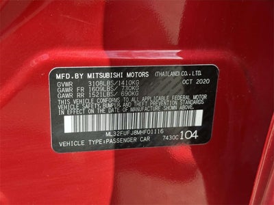 2021 Mitsubishi Mirage G4 Carbonite Edition