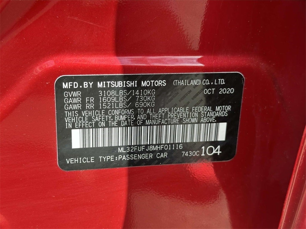 2021 Mitsubishi Mirage G4 Carbonite Edition