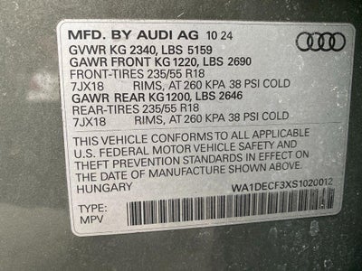 2025 Audi Q3 Premium 45 TFSI S line quattro Tiptronic