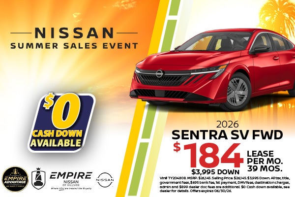 2026 Nissan Sentra SV FWD