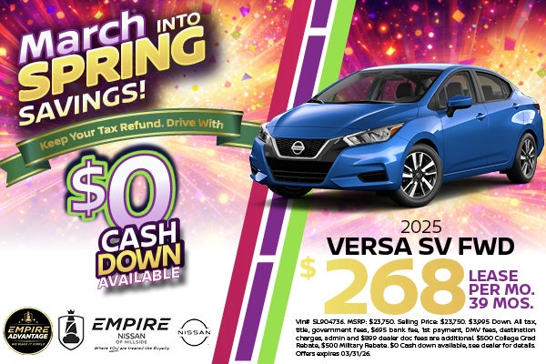 2025 Nissan Versa SV FWD